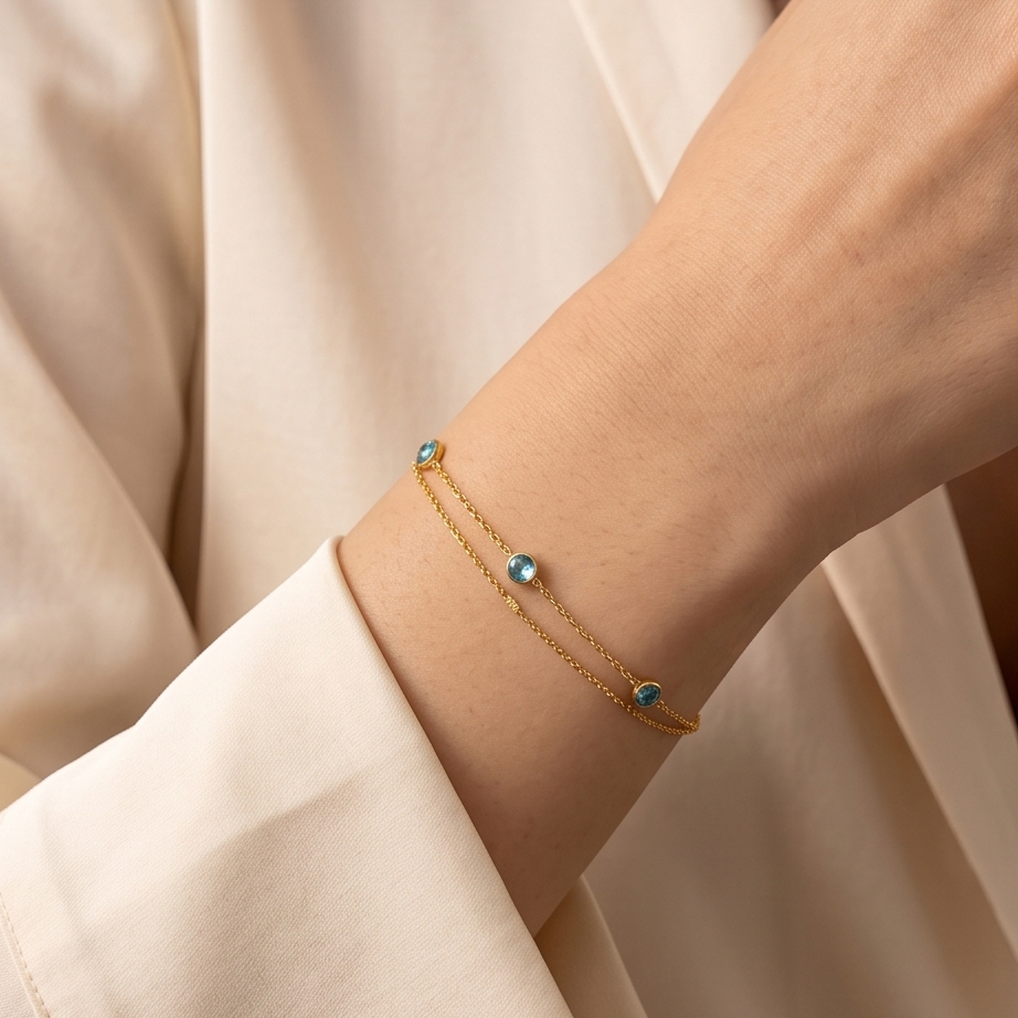 Bracelet double chaine