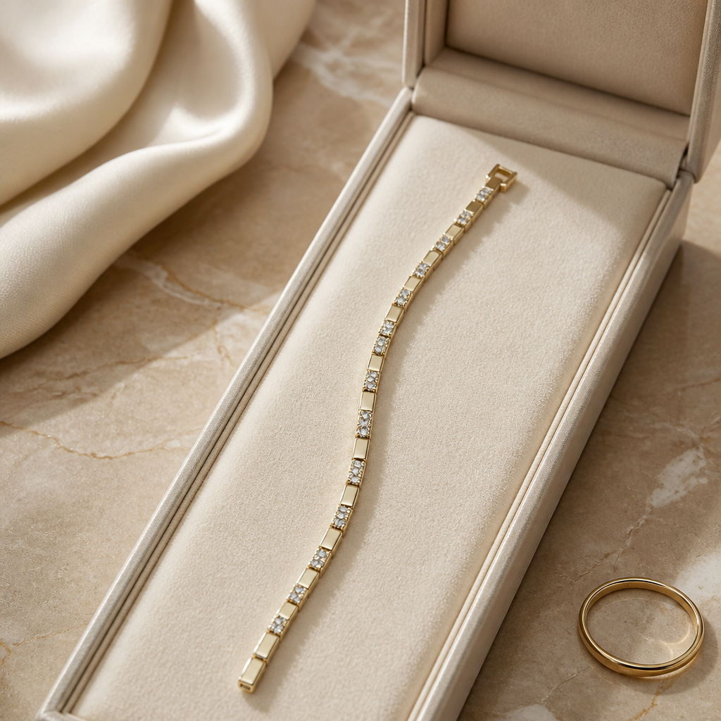 Gourmette pavé de strass