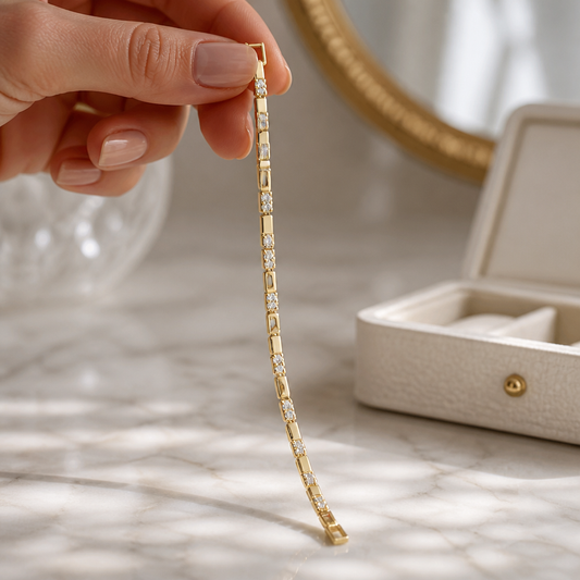 Gourmette pavé de strass
