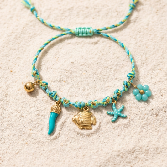 Bracelet cordon à charms