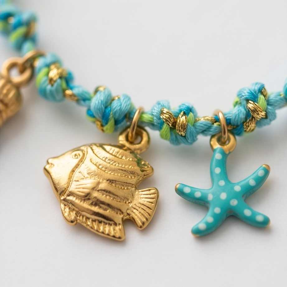 Bracelet cordon à charms