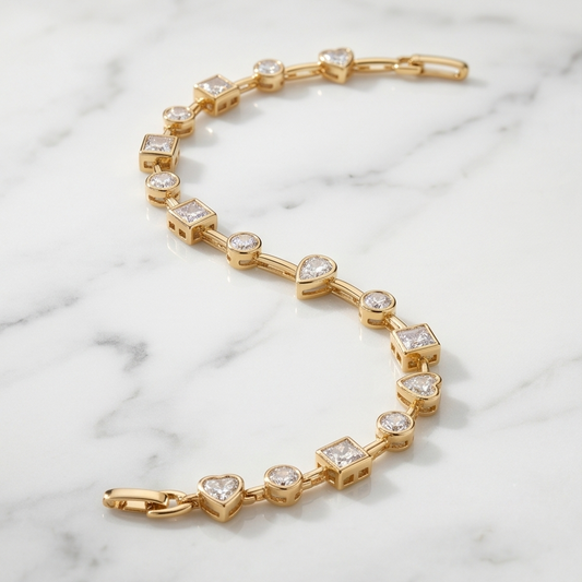 Bracelet semi rigide avec zirconium