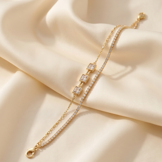 Bracelet double chaine
