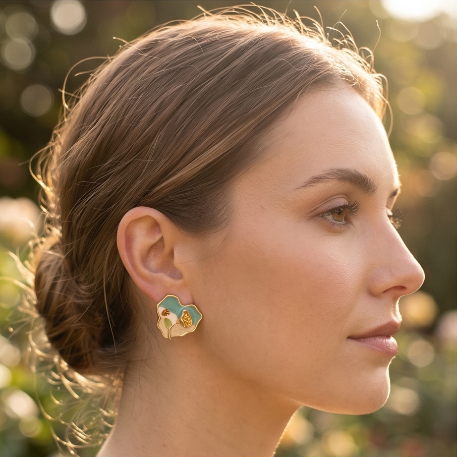 Boucles d'oreilles coeurs colorés