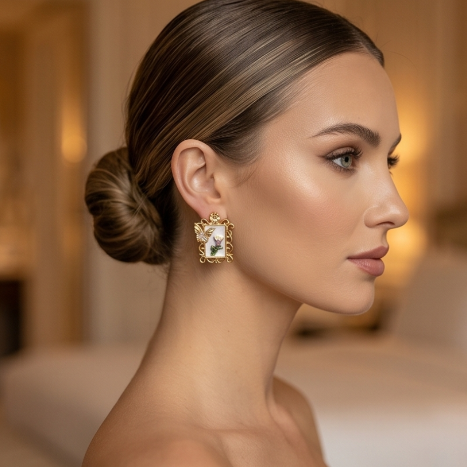 Boucles d'oreilles cadre