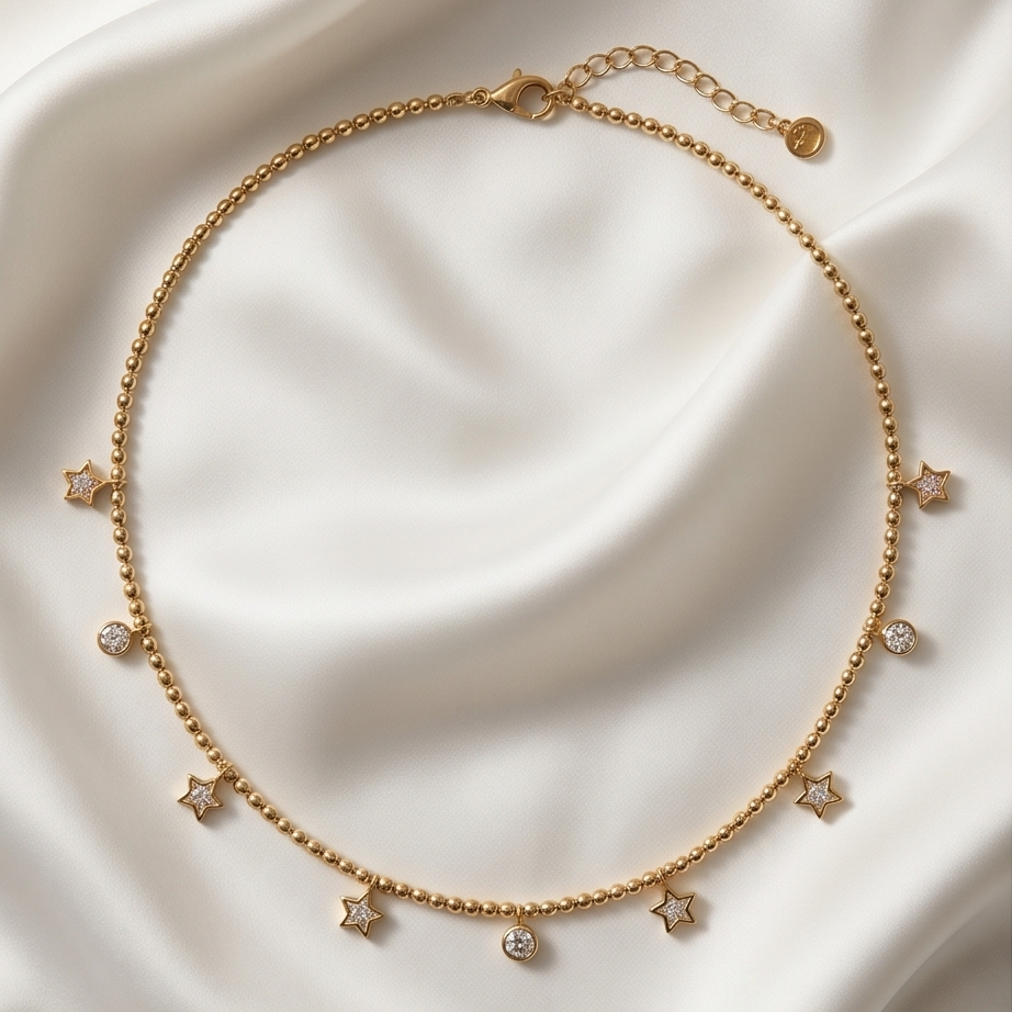 Collier breloque zirconium