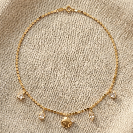 Collier brillant à charms