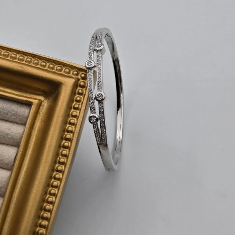 Jonc double rang strass